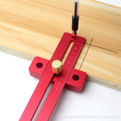 Crossed Ruler Woodworking T Type Scriber Ruler
